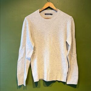 Monoprix Men's Gray Wool Crewneck Sweater